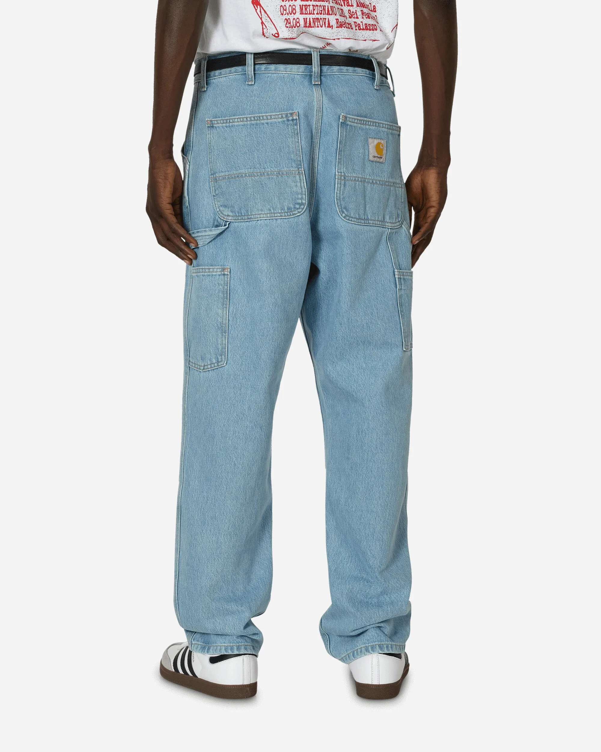 Single-Knie-Hose Blau (Heavy Stone Gebleicht)