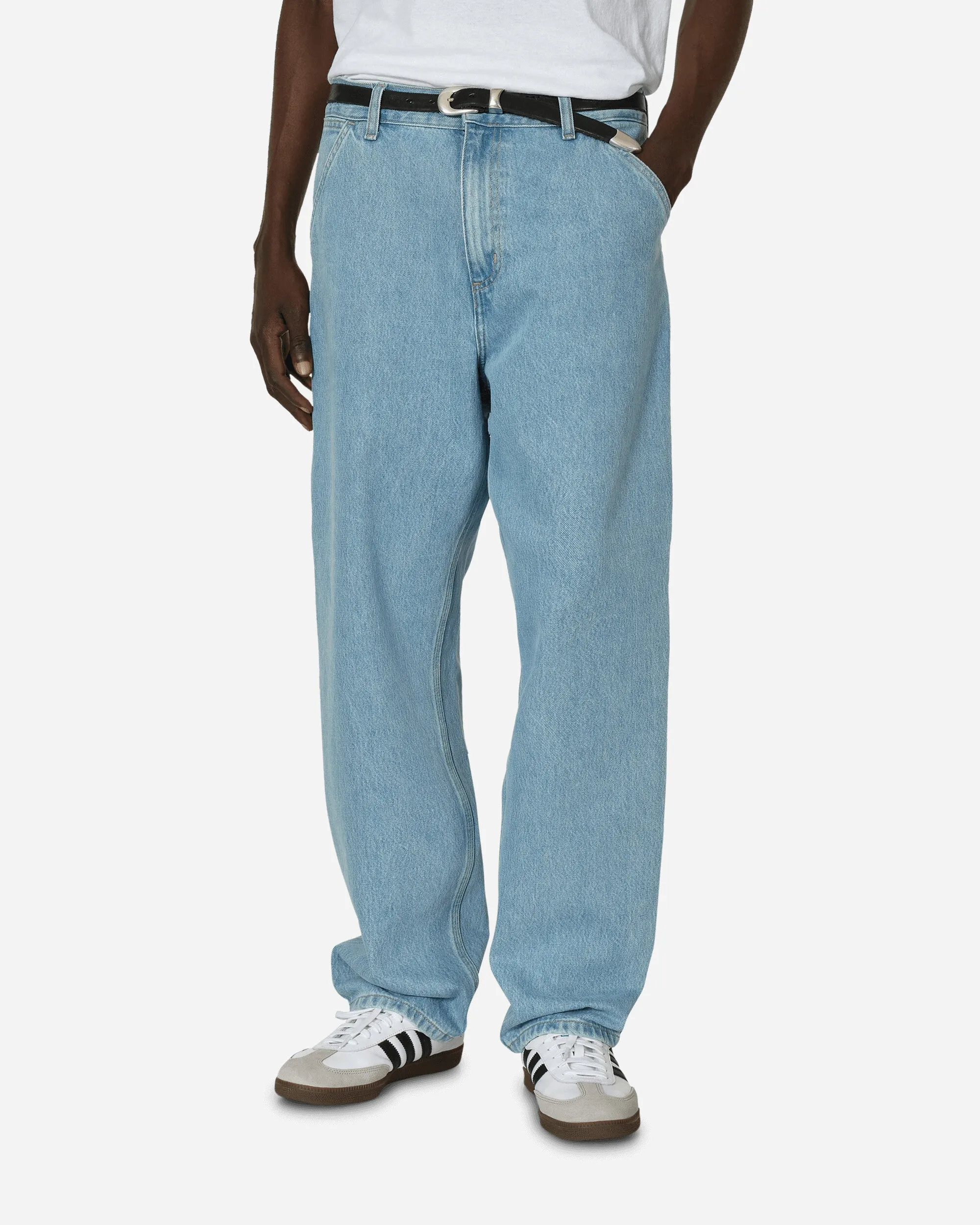Single-Knie-Hose Blau (Heavy Stone Gebleicht)