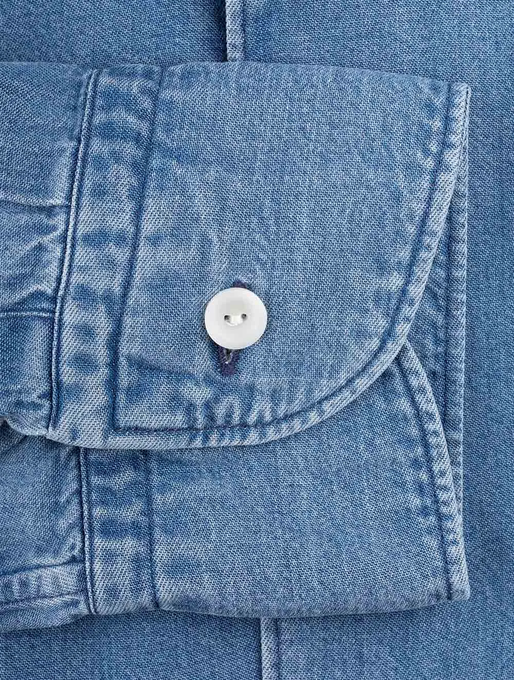 Schlankes Denim-Hemd Denim