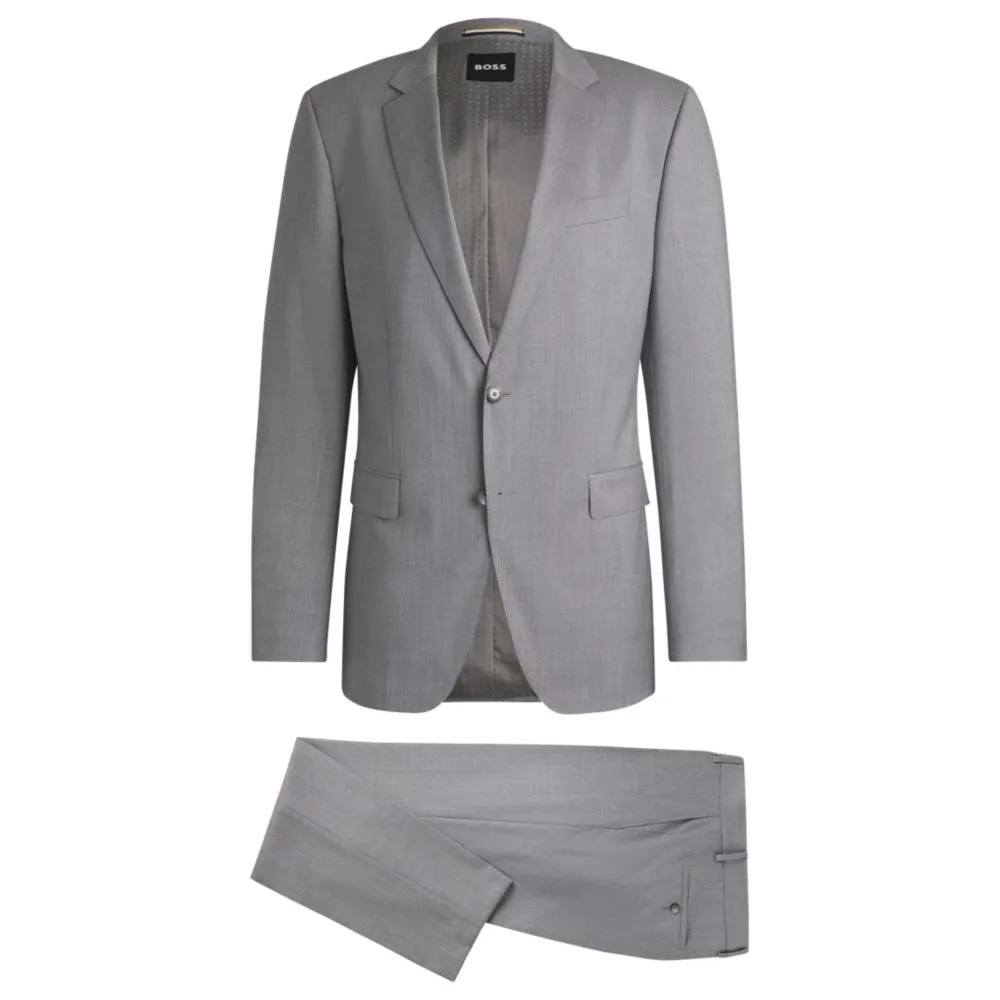 Slim-Fit-Anzug aus performanter Woll-Serge