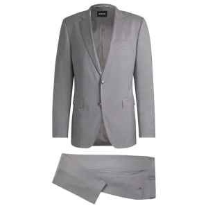 Slim-fit suit in performance wool serge