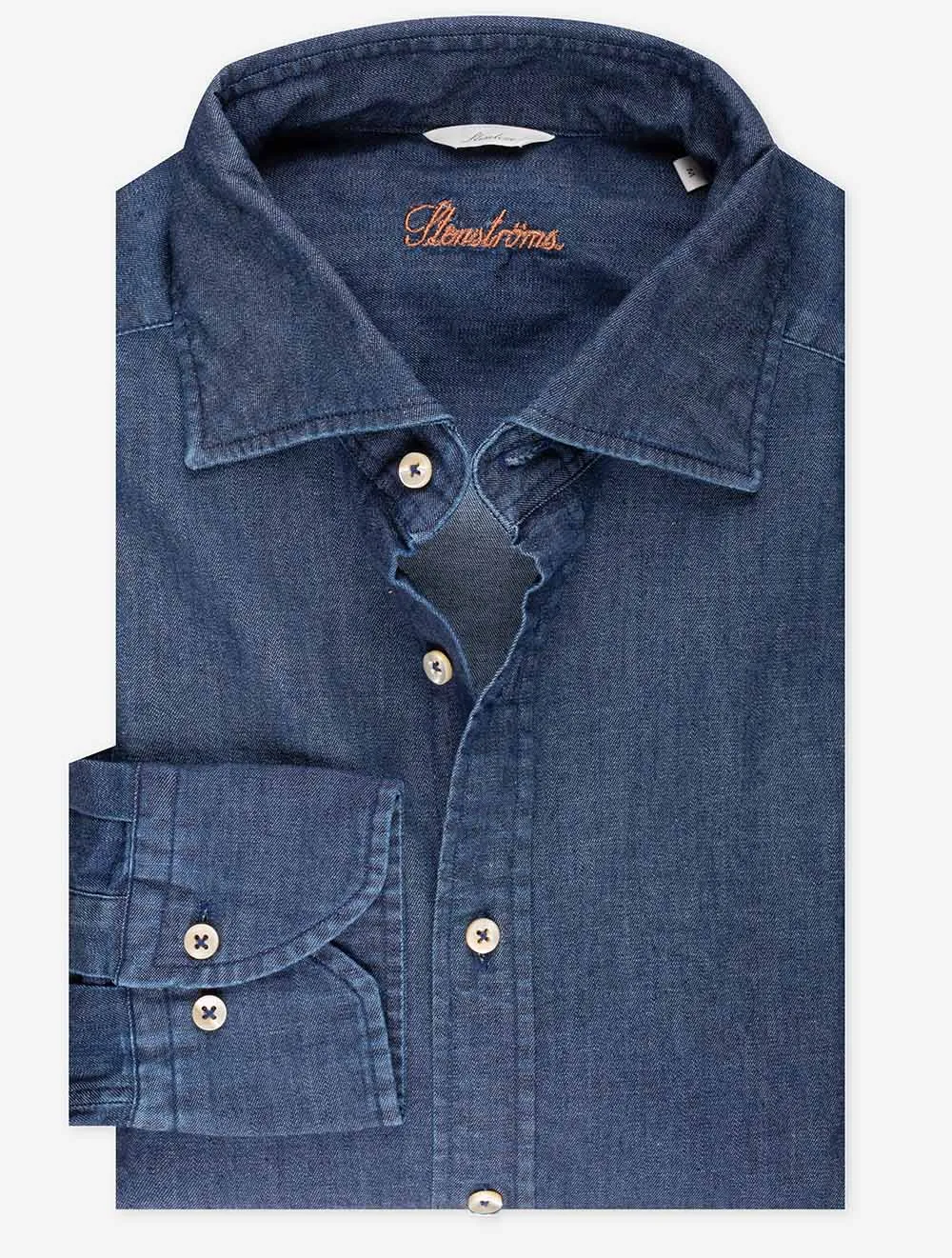Schlankes Sporthemd Marineblau