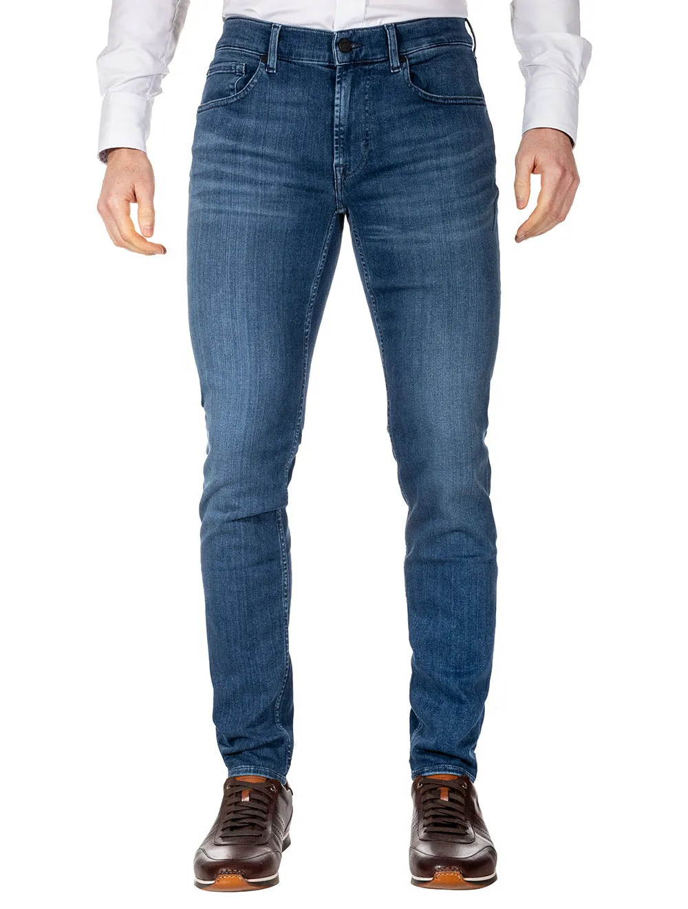 Slimmy Schmal geschnitten Lux Performance Blau Blau