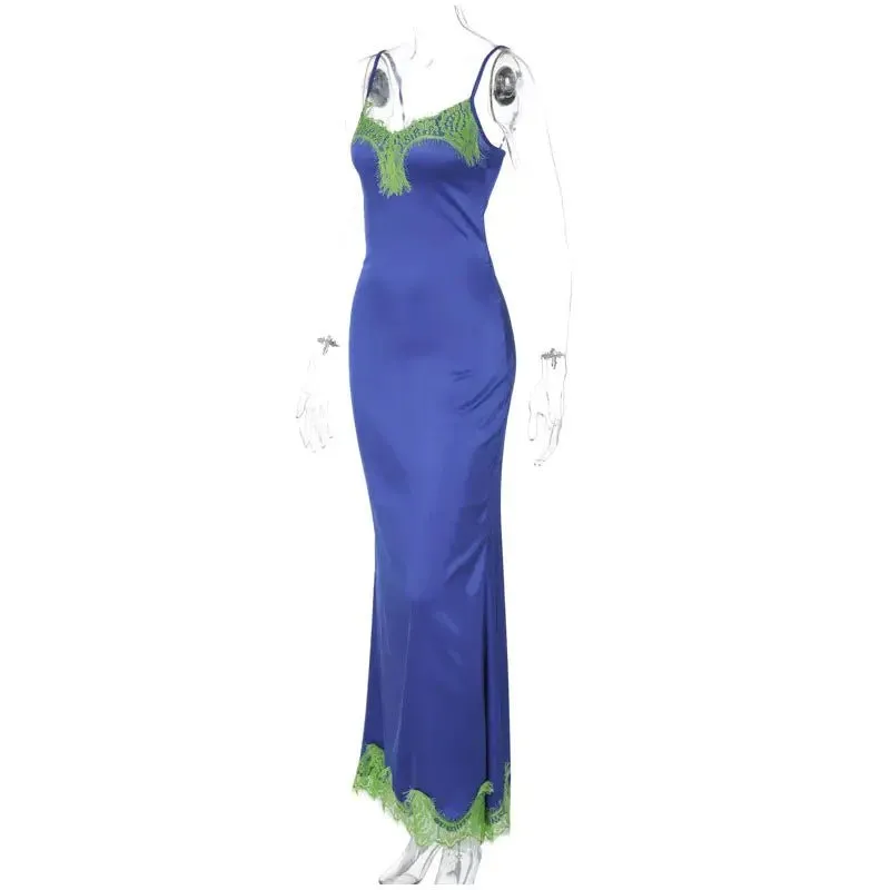 Slipkleid mit Spitzendetail