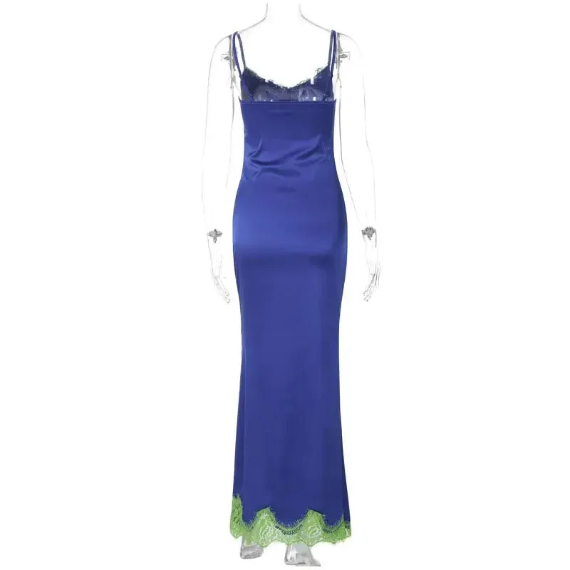 Slipkleid mit Spitzendetail