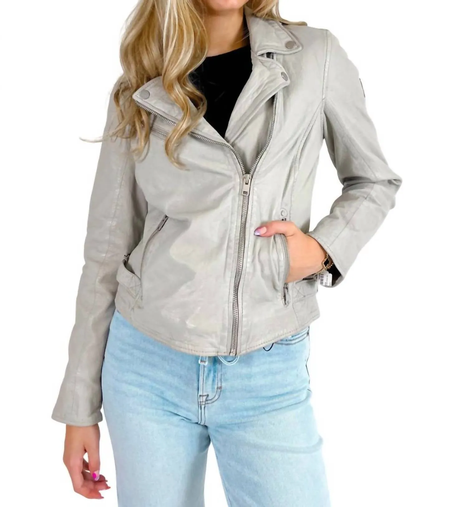 Sofia Lederjacke in Off-White