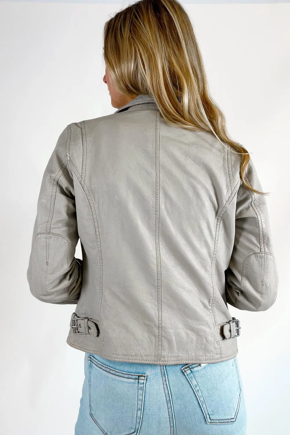 Sofia Lederjacke in Off-White