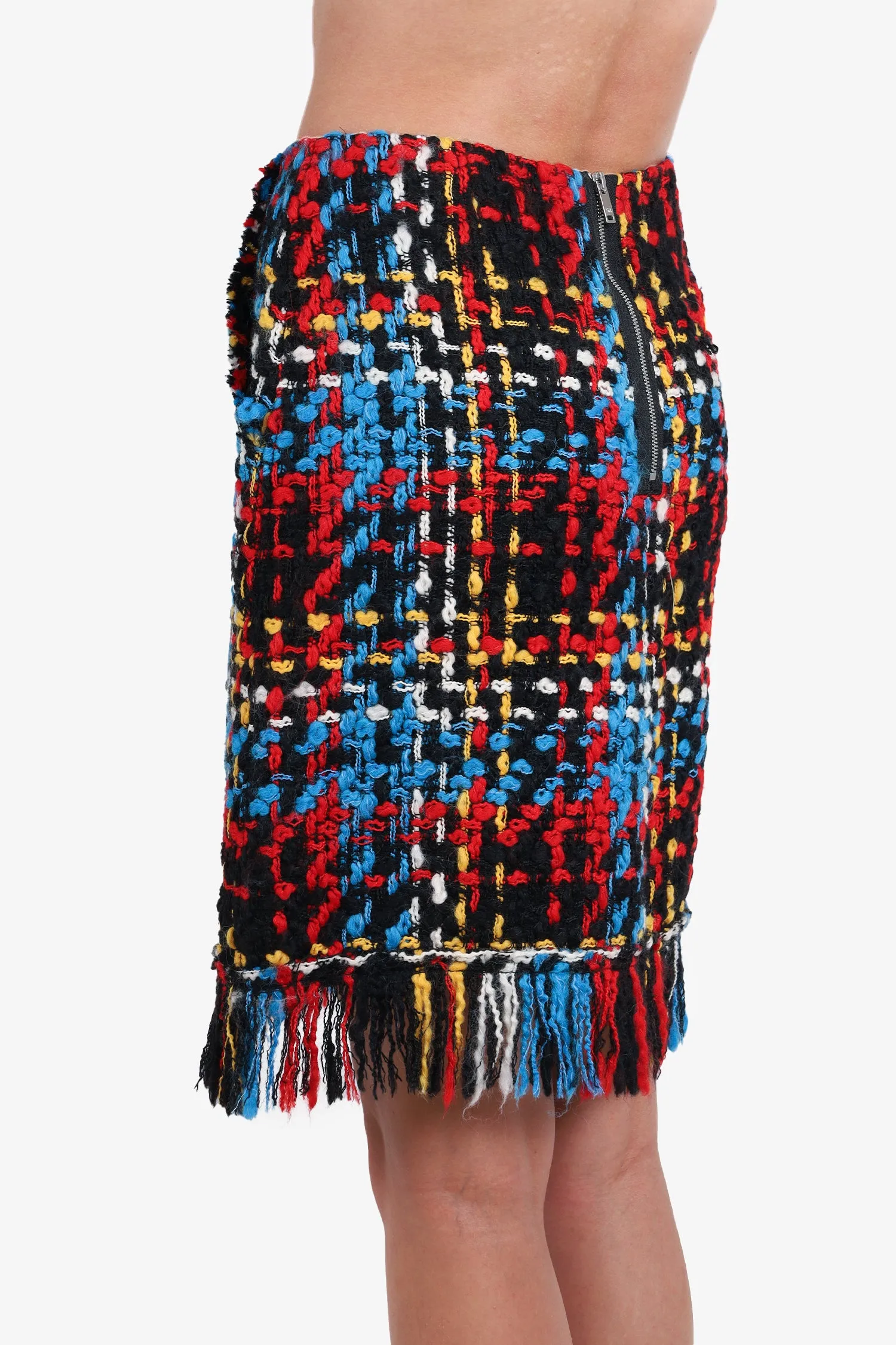Sonia Rykiel Mehrfarbiger Tweed-Rock Größe L