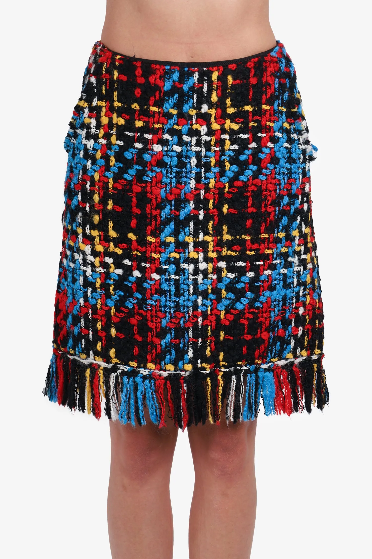 Sonia Rykiel Mehrfarbiger Tweed-Rock Größe L