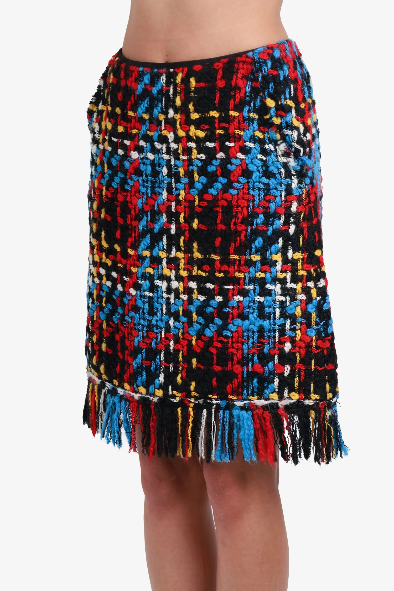 Sonia Rykiel Mehrfarbiger Tweed-Rock Größe L