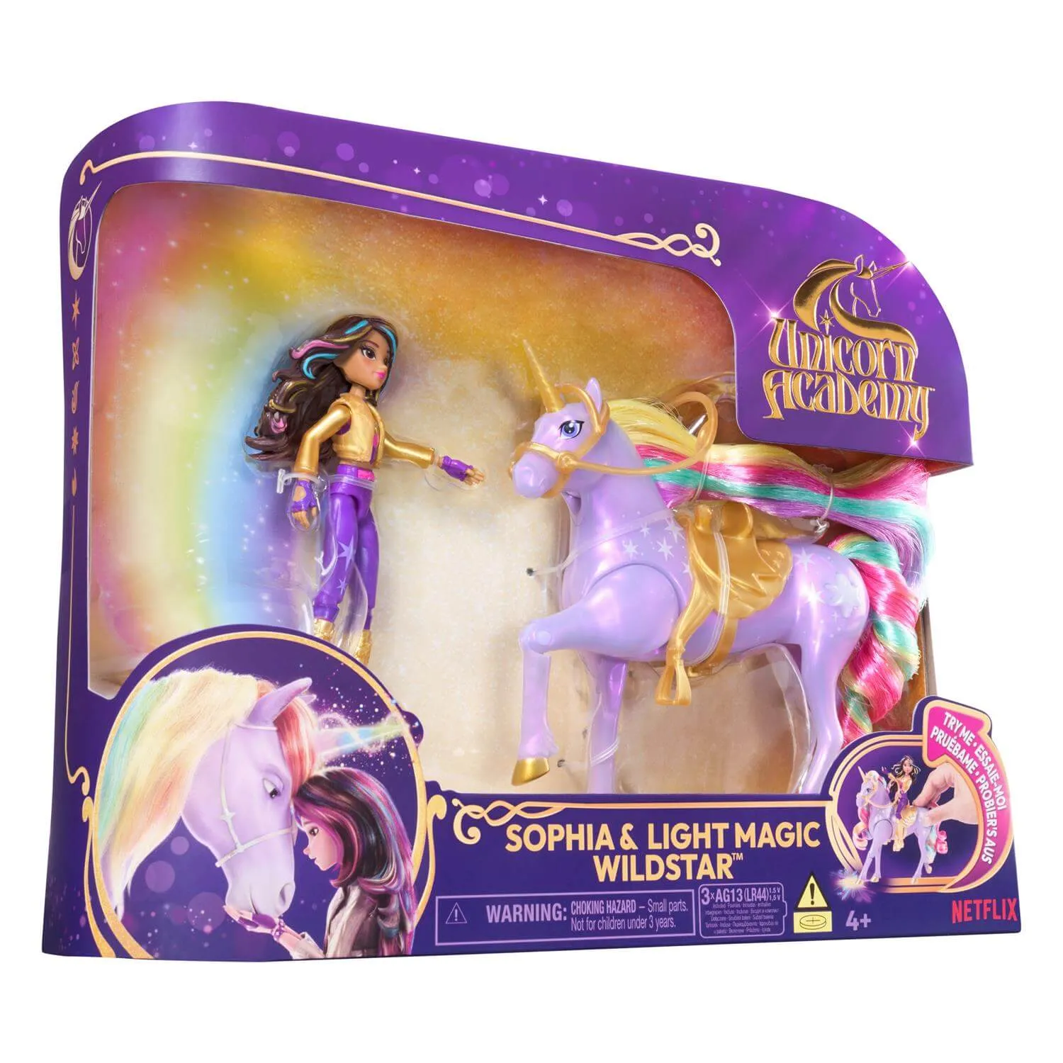 Spin Master Toys Einhorn Akademie Sophia und Lichtmagie Wildstar Set