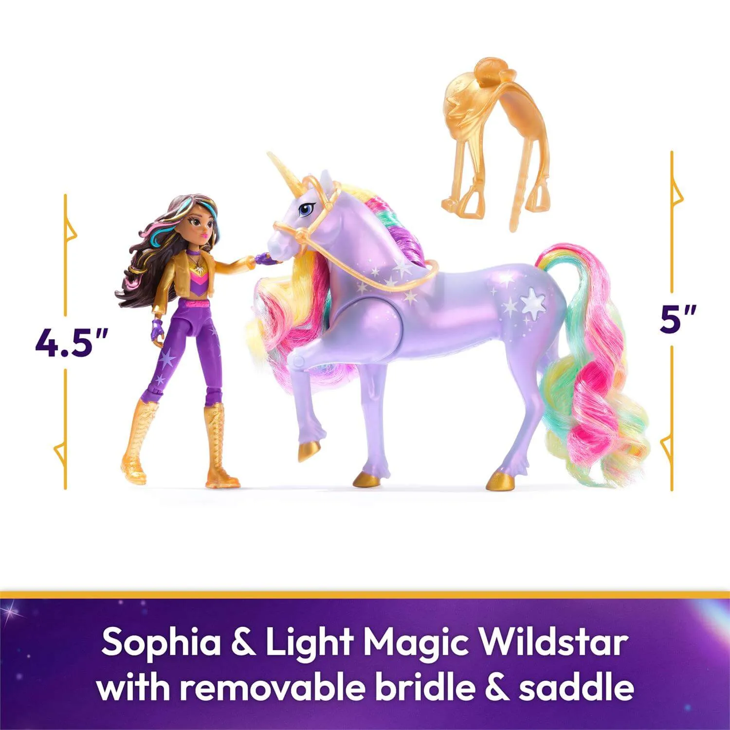 Spin Master Toys Einhorn Akademie Sophia und Lichtmagie Wildstar Set