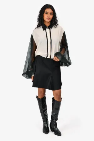 Stella McCartney Black Wool Mini Skirt Size 42