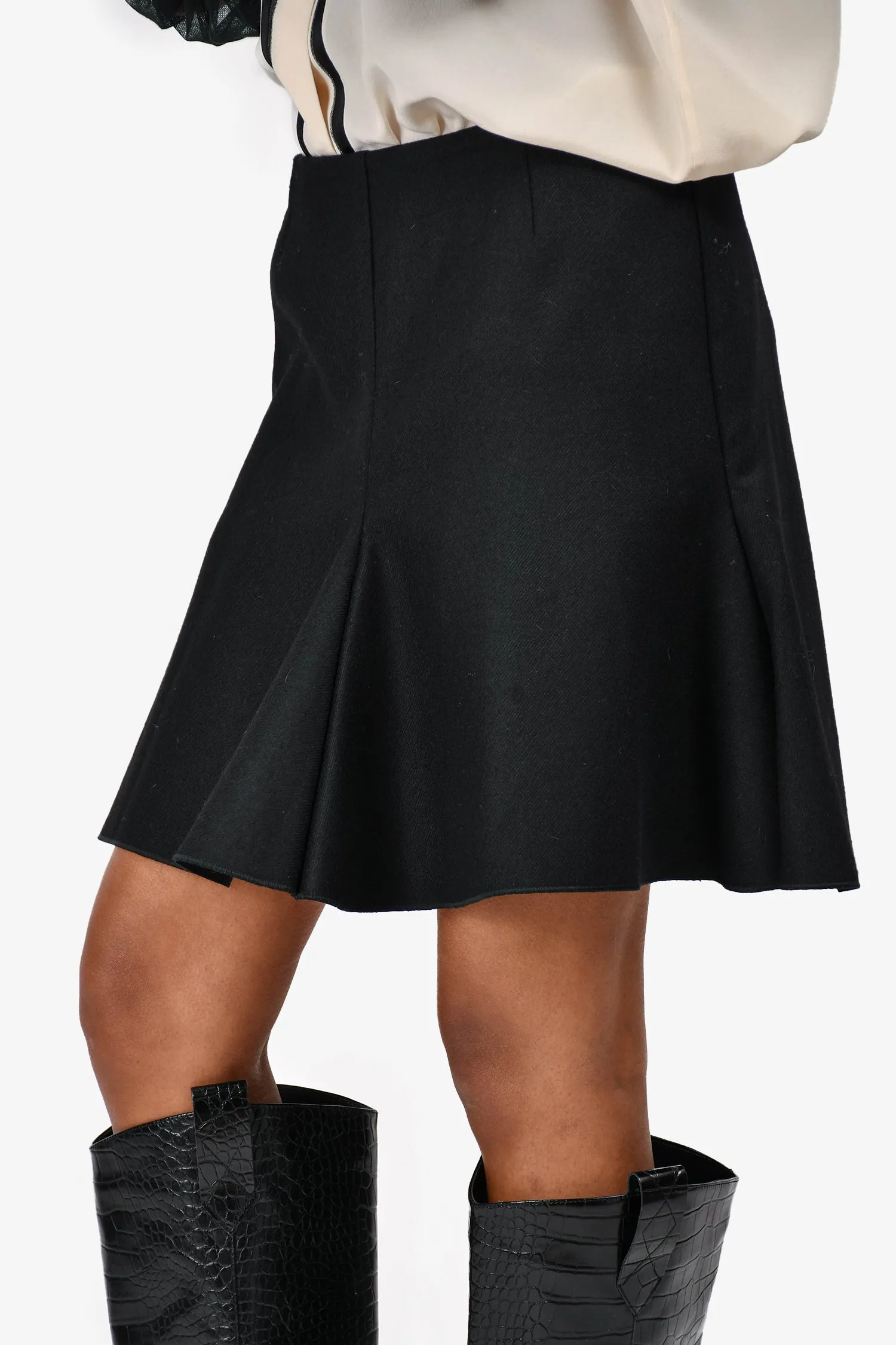 Stella McCartney Schwarzer Woll-Minirock Größe 42