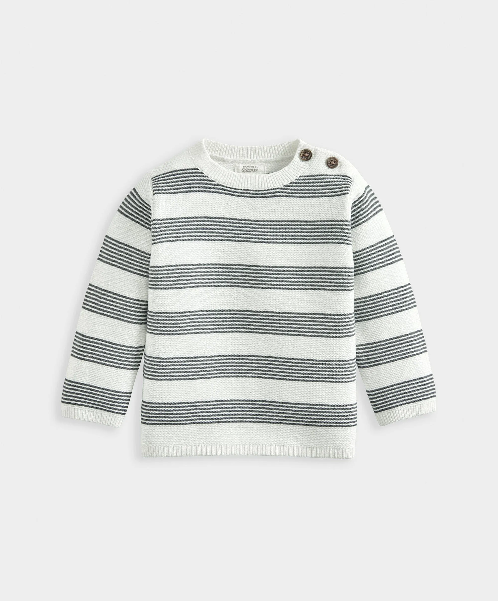 Gestrickter Pullover mit Streifen