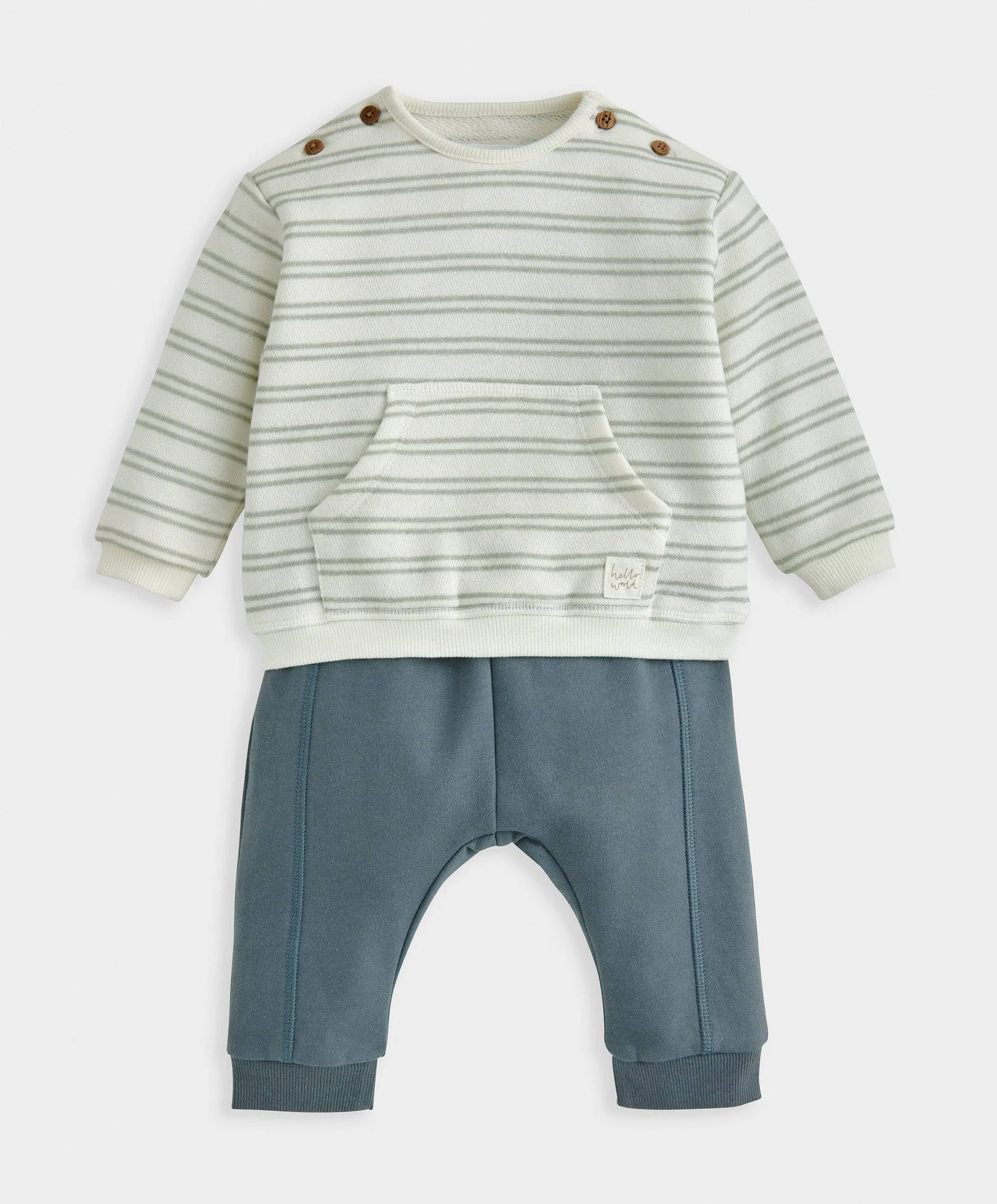 Gestreiftes Oberteil & Leggings-Set