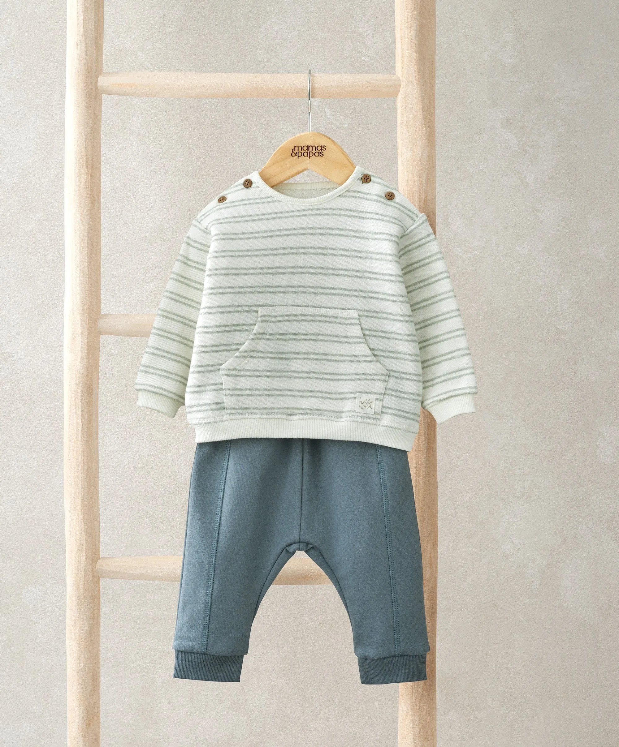 Gestreiftes Oberteil & Leggings-Set