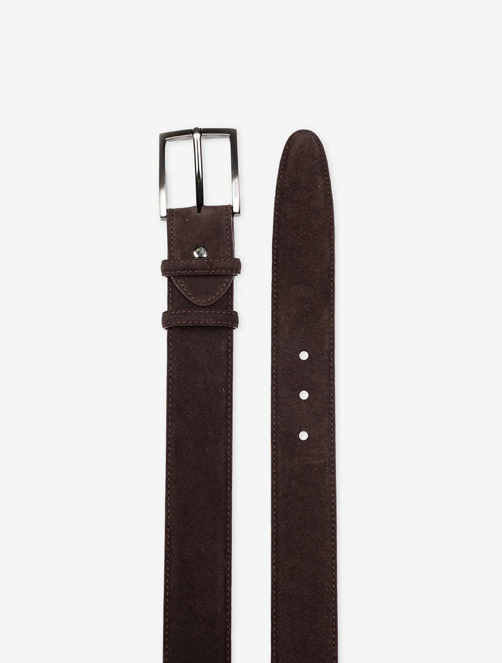 Suede-Gürtel in Schokoladenfarbe