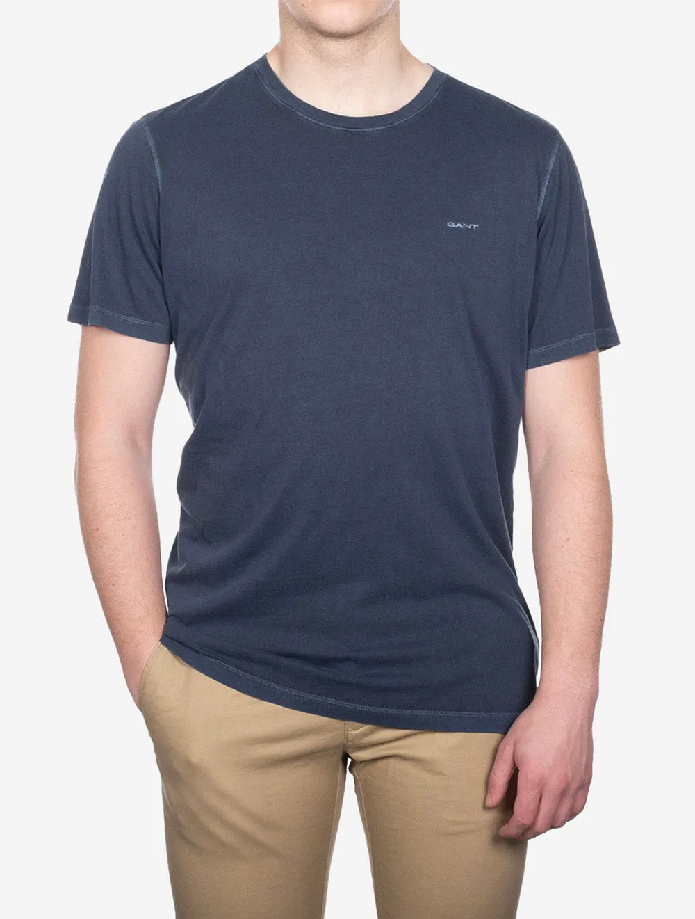 Sonnenverblasstes Kurzarm-T-Shirt Abendblau