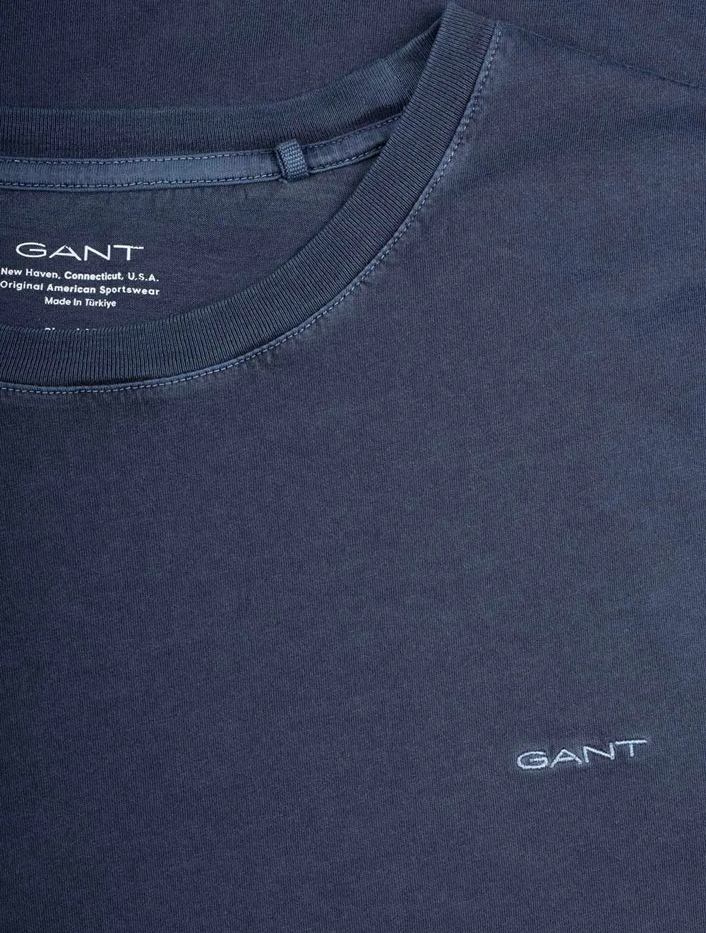 Sonnenverblasstes Kurzarm-T-Shirt Abendblau