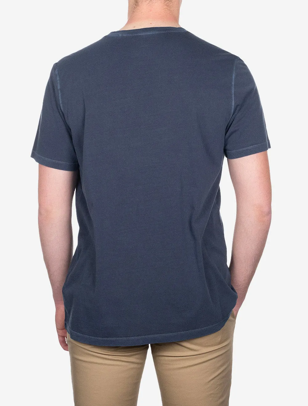 Sonnenverblasstes Kurzarm-T-Shirt Abendblau