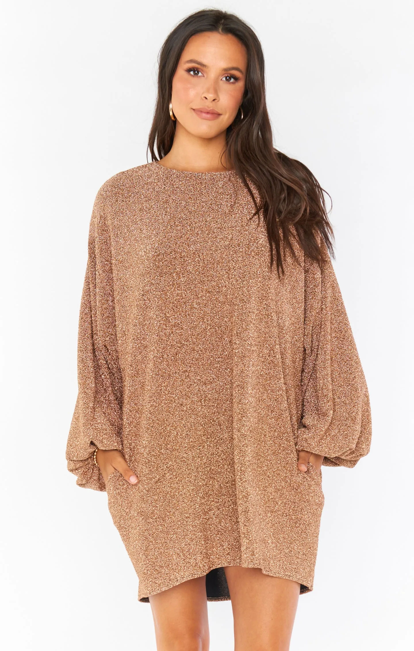 Sure Thing Mini-Kleid ~ Goldener Glitzer-Glanz