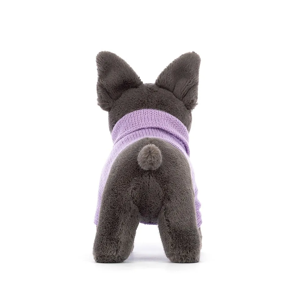 Pullover Französische Bulldogge Lila