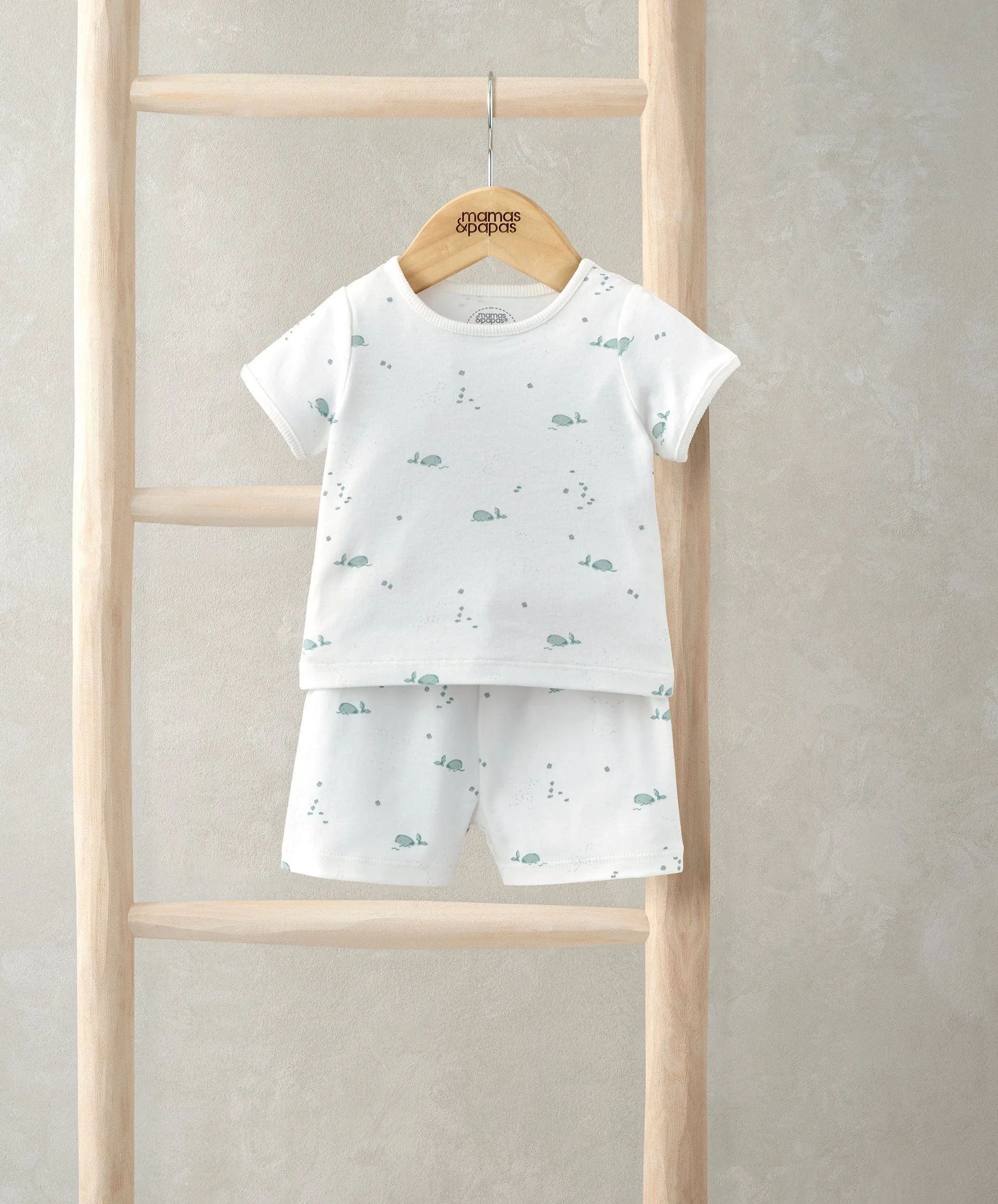 T-Shirt & Shorts Set (2-teilig) - Wal-Motiv