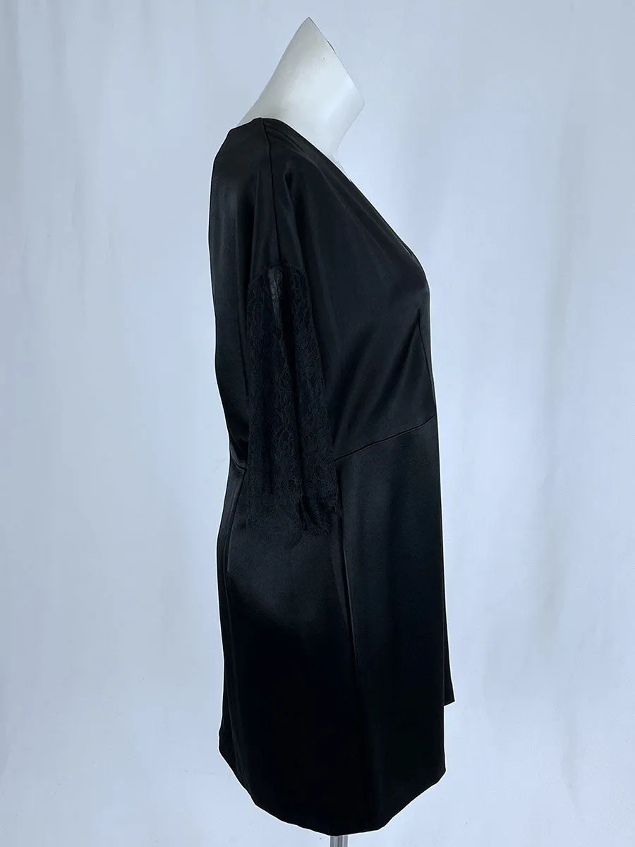 Tanya Taylor Größe 16 Schwarzes Spitzenkleid OVP