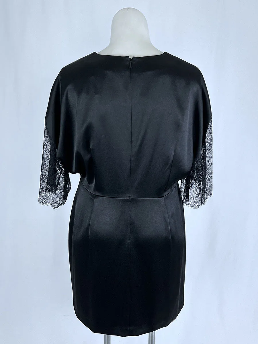Tanya Taylor Größe 16 Schwarzes Spitzenkleid OVP
