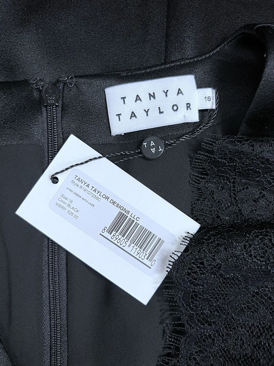 Tanya Taylor Größe 16 Schwarzes Spitzenkleid OVP