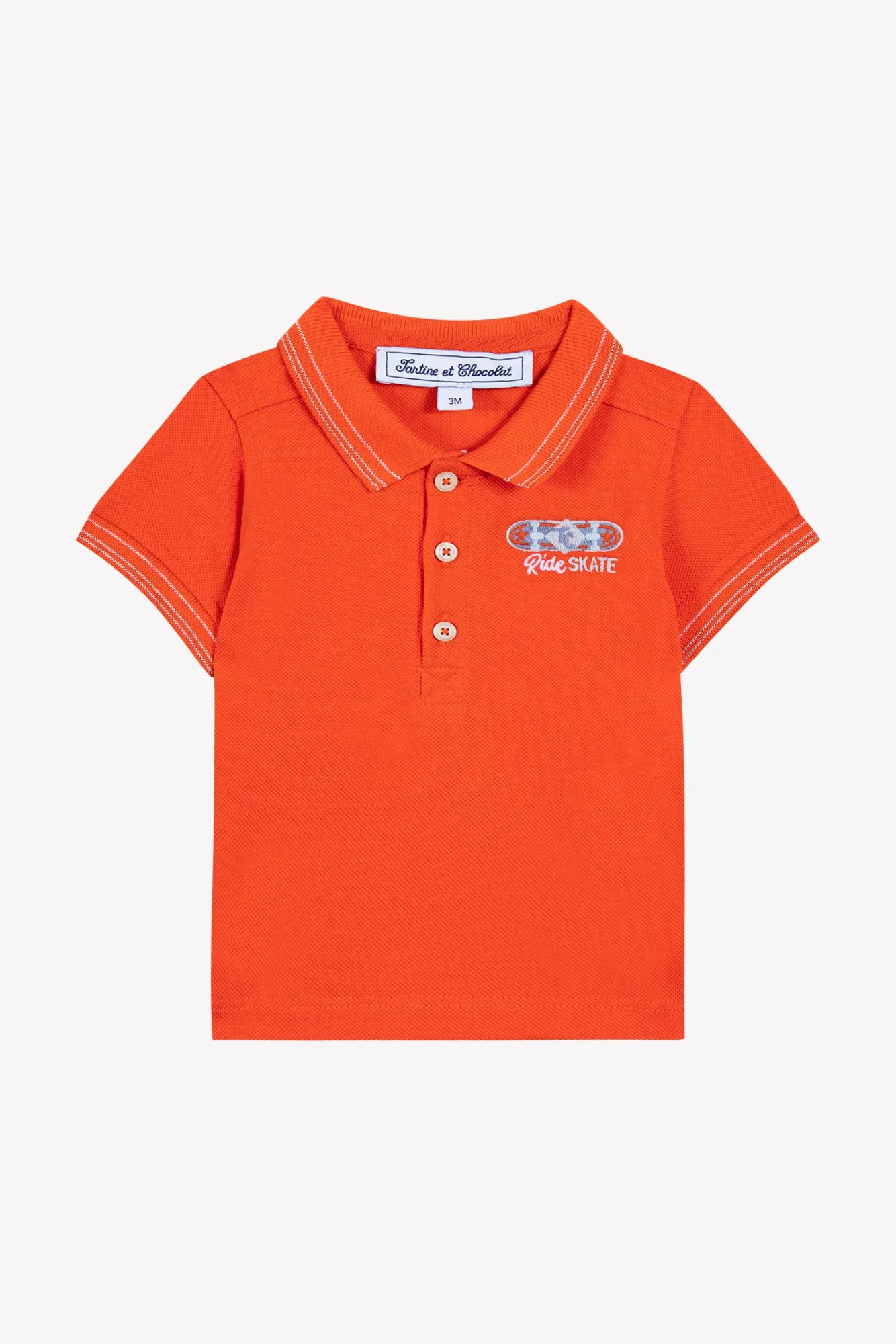 Tartine Et Chocolat Jungen Mädchen BABY CITY AVENTURE POLO4 - Würziges Orange