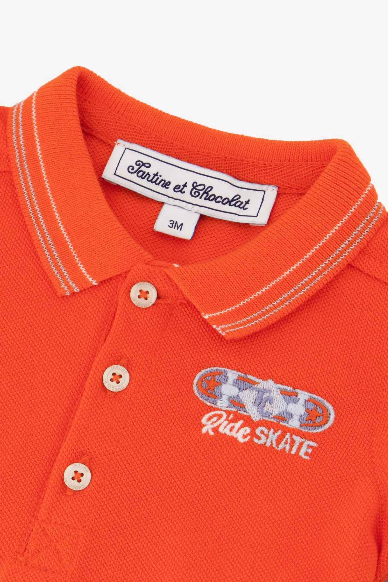 Tartine Et Chocolat Jungen Mädchen BABY CITY AVENTURE POLO4 - Würziges Orange