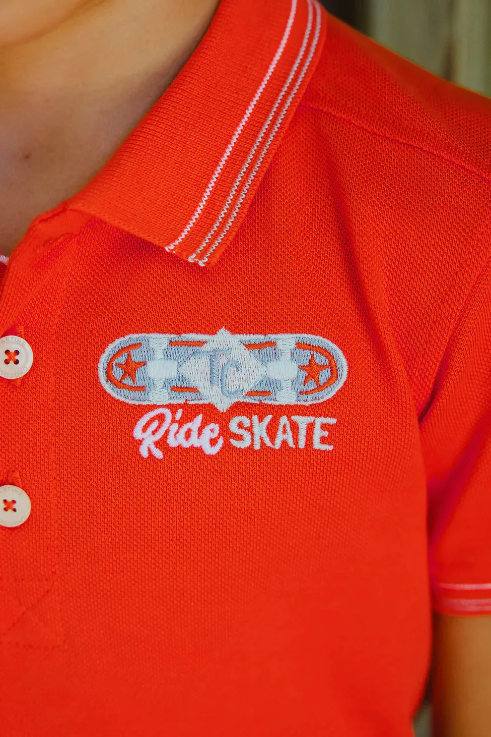 Tartine Et Chocolat Jungen Mädchen BABY CITY AVENTURE POLO4 - Würziges Orange