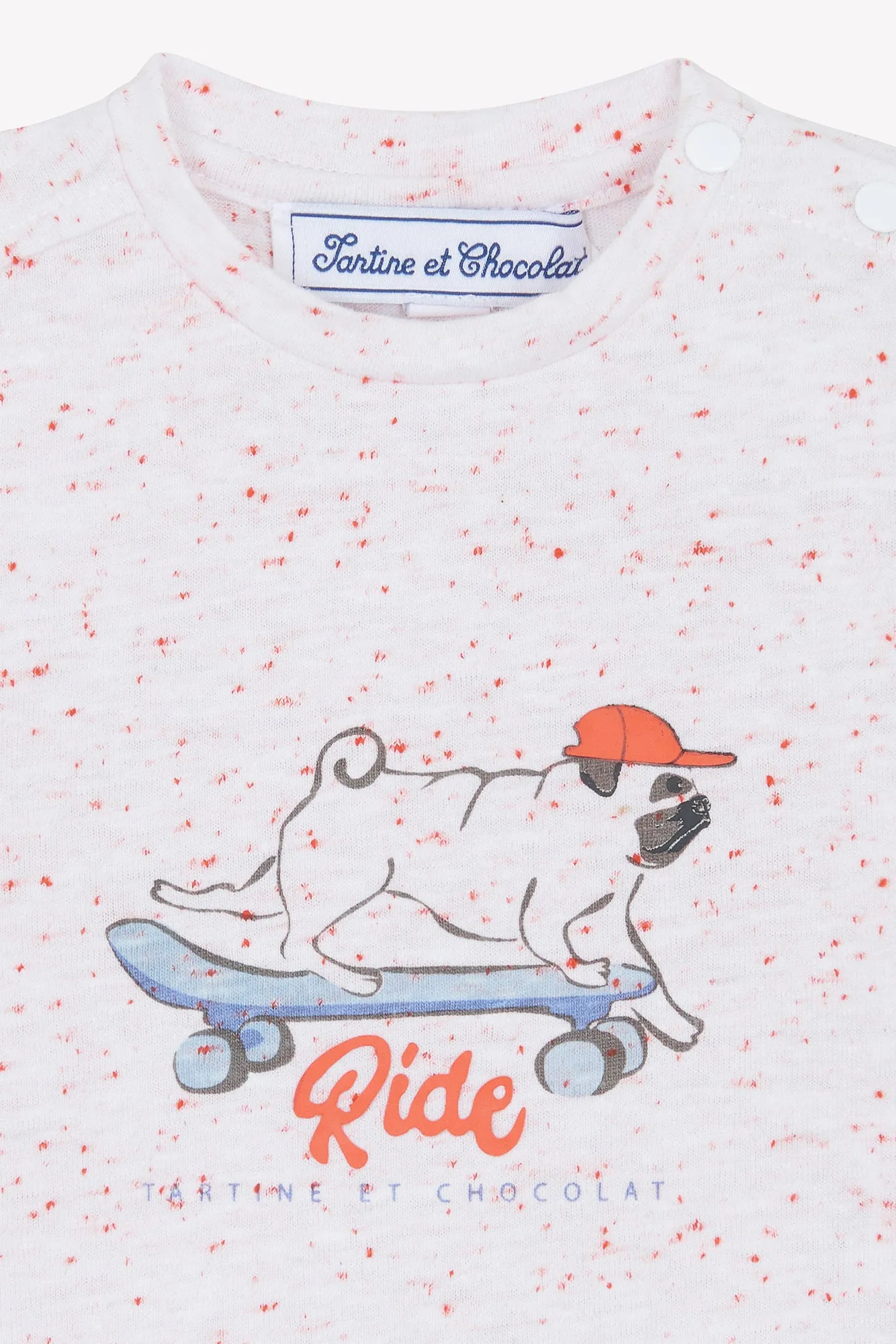 Tartine Et Chocolat Jungen Mädchen BABY CITY AVENTURE T-SHIRT1 - Würziges Orange