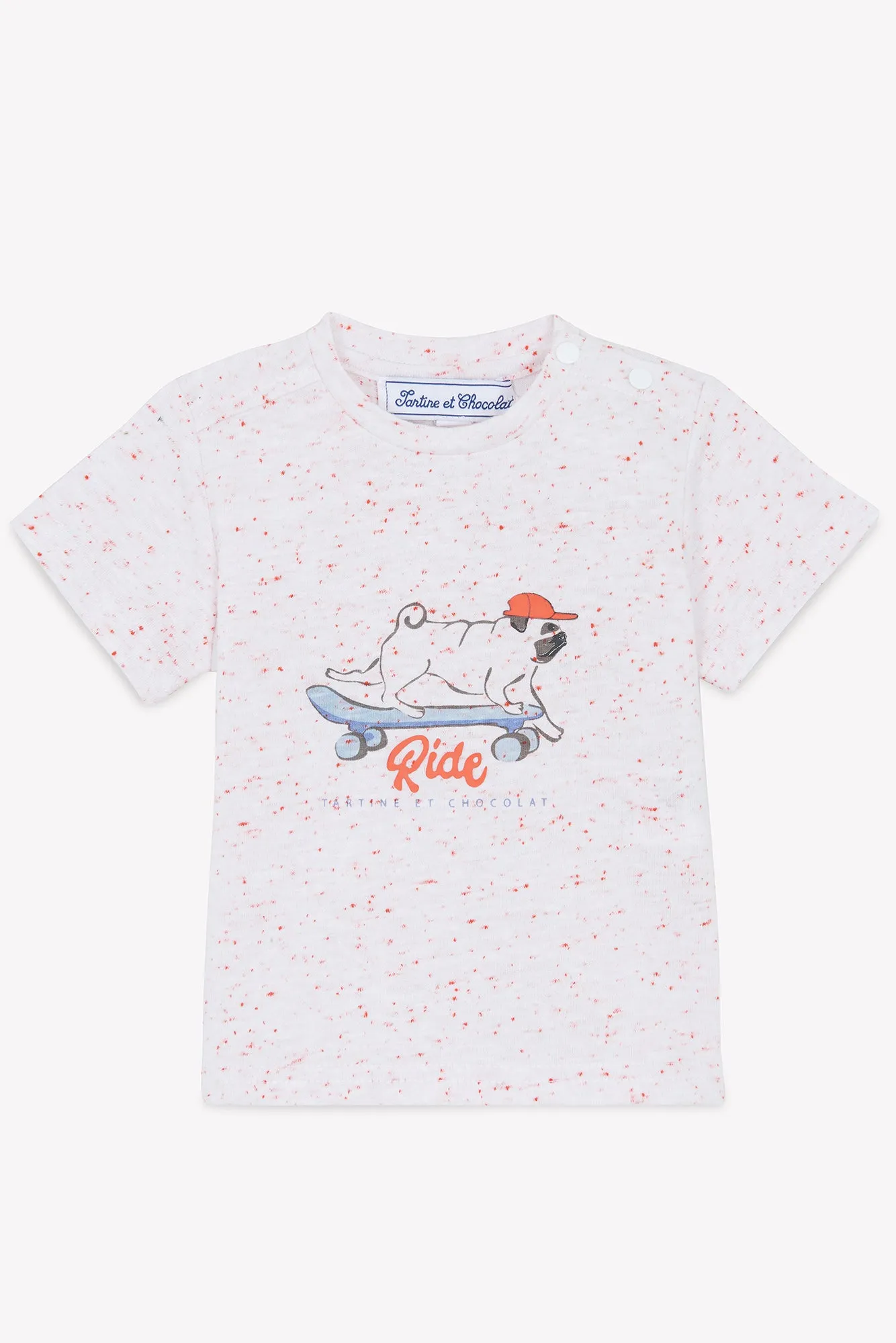 Tartine Et Chocolat Jungen Mädchen BABY CITY AVENTURE T-SHIRT1 - Würziges Orange