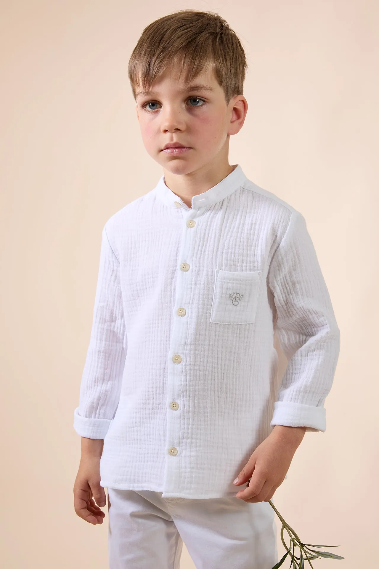 Tartine Et Chocolat Jungen Mädchen BABY EXPLORATEUR EN HERBE Hemd5 - Weiß
