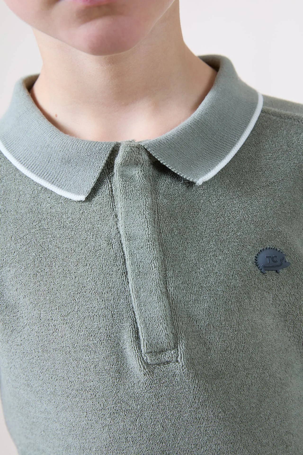 Tartine Et Chocolat Jungen Mädchen BABY EXPLORATEUR EN HERBE POLO1 - Farn