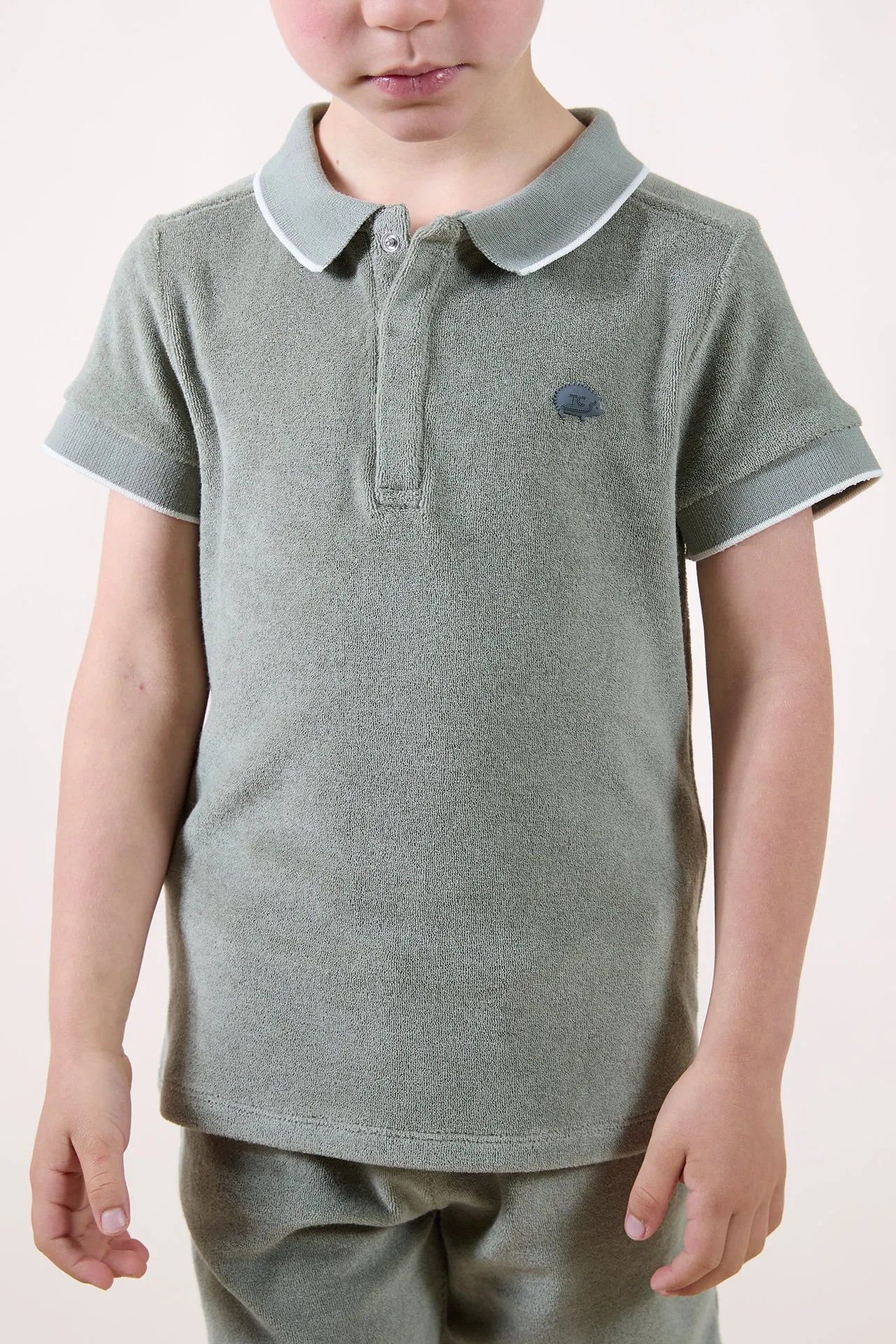 Tartine Et Chocolat Jungen Mädchen BABY EXPLORATEUR EN HERBE POLO1 - Farn