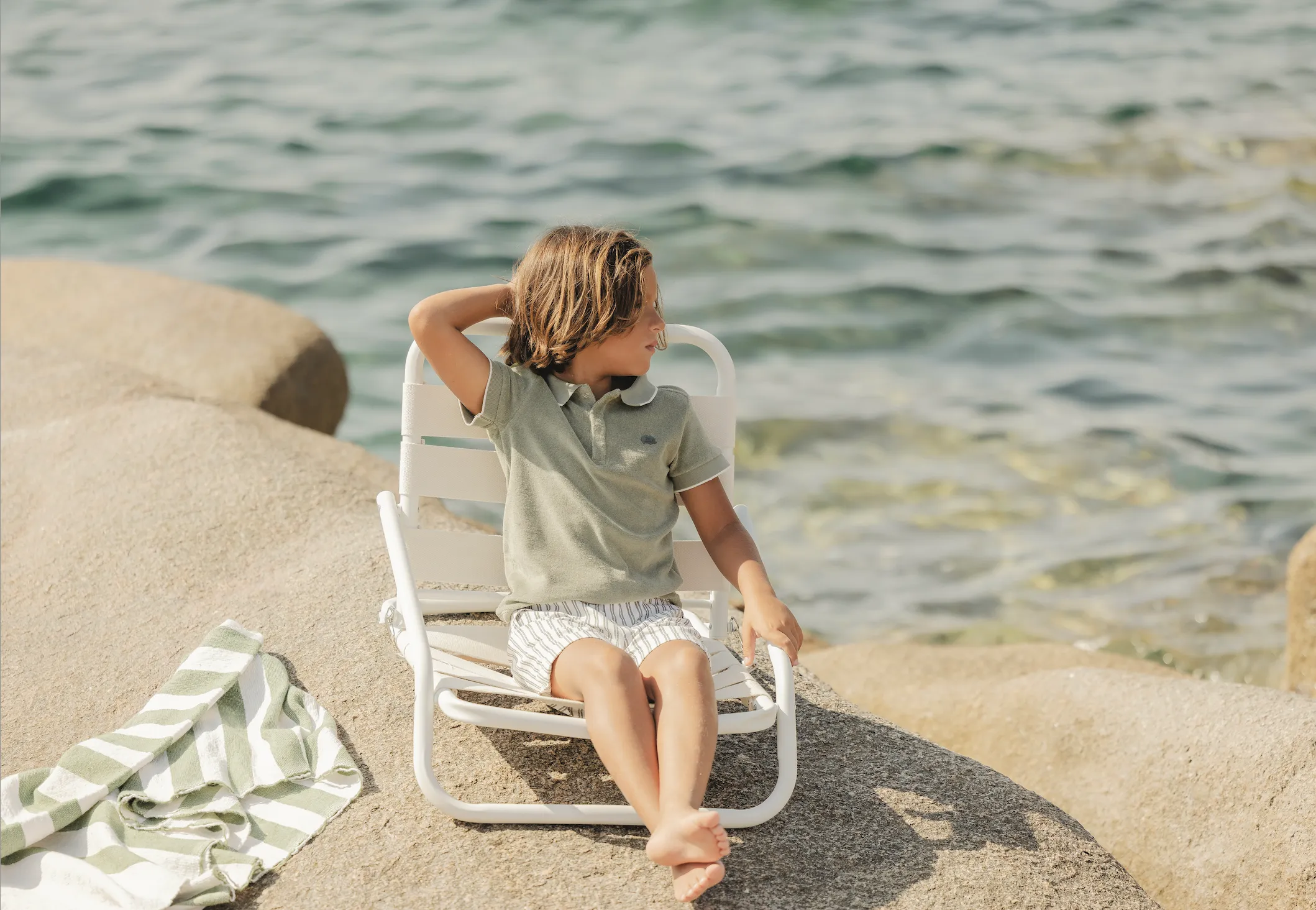 Tartine Et Chocolat Jungen Mädchen BABY EXPLORATEUR EN HERBE KURZE HOSE 15 - Farn