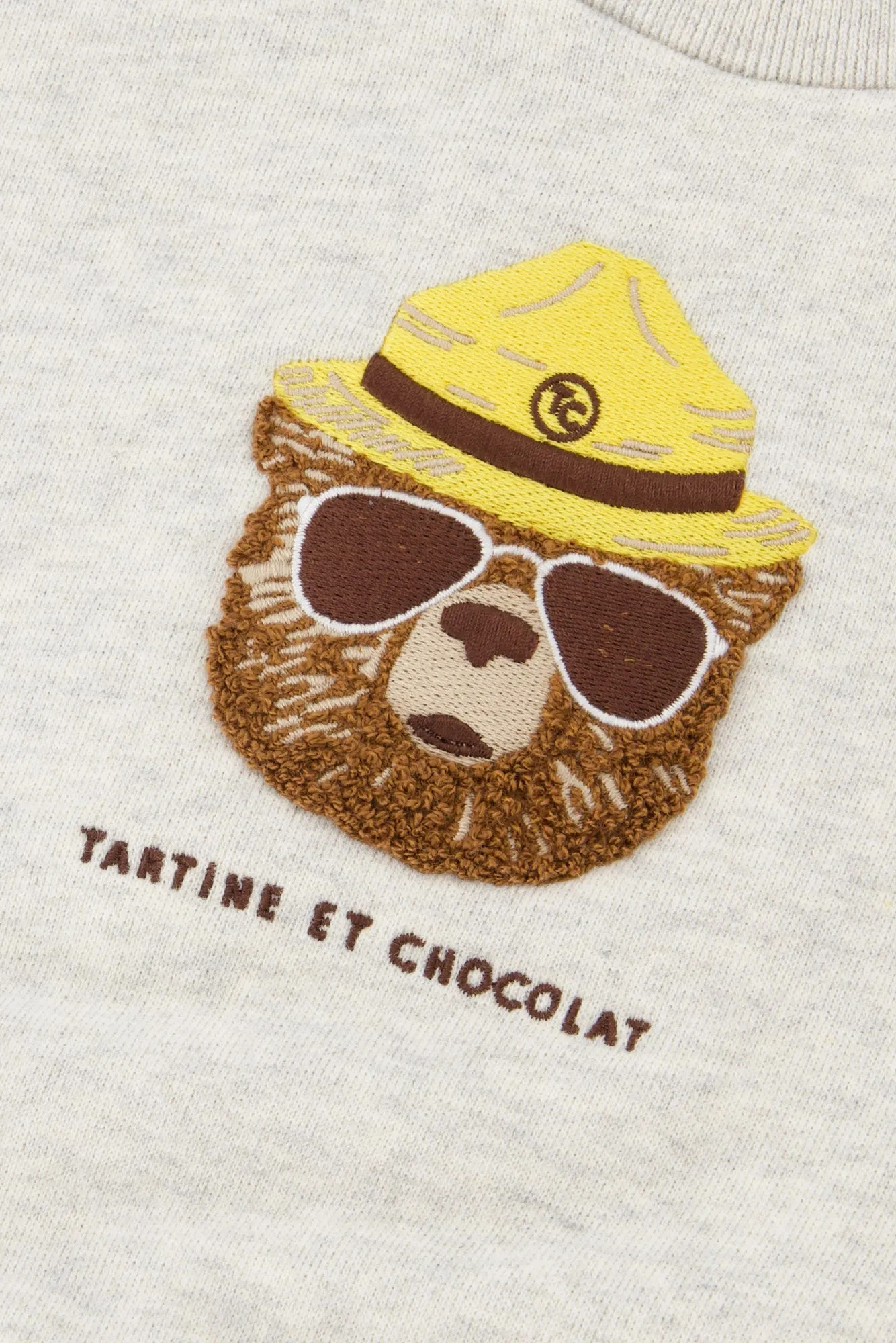Tartine Et Chocolat Jungen Mädchen BABY EXPLORATEUR EN HERBE SWEAT 1 - Meliertes Grau