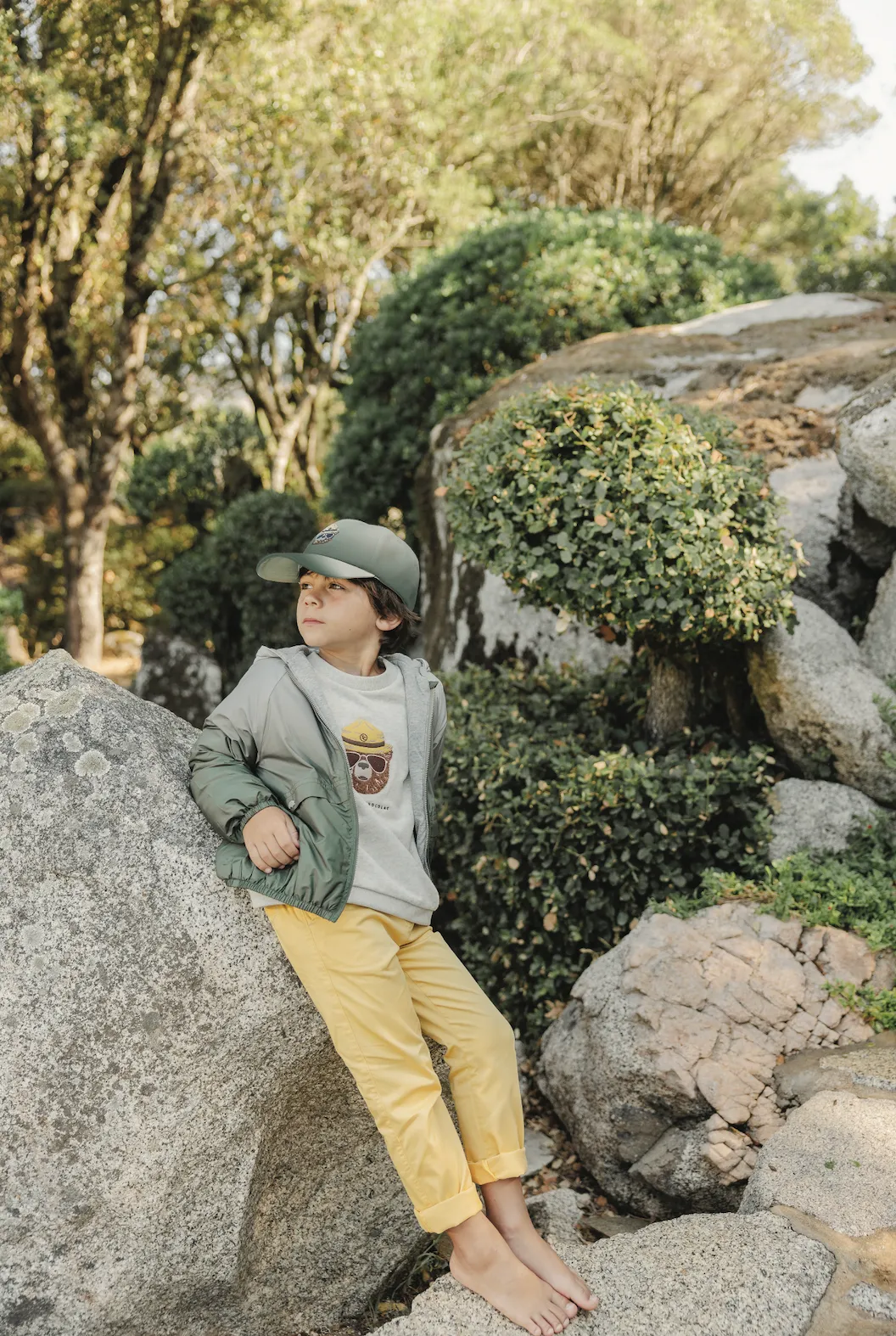 Tartine Et Chocolat Jungen Mädchen BABY EXPLORATEUR EN HERBE SWEAT 1 - Meliertes Grau