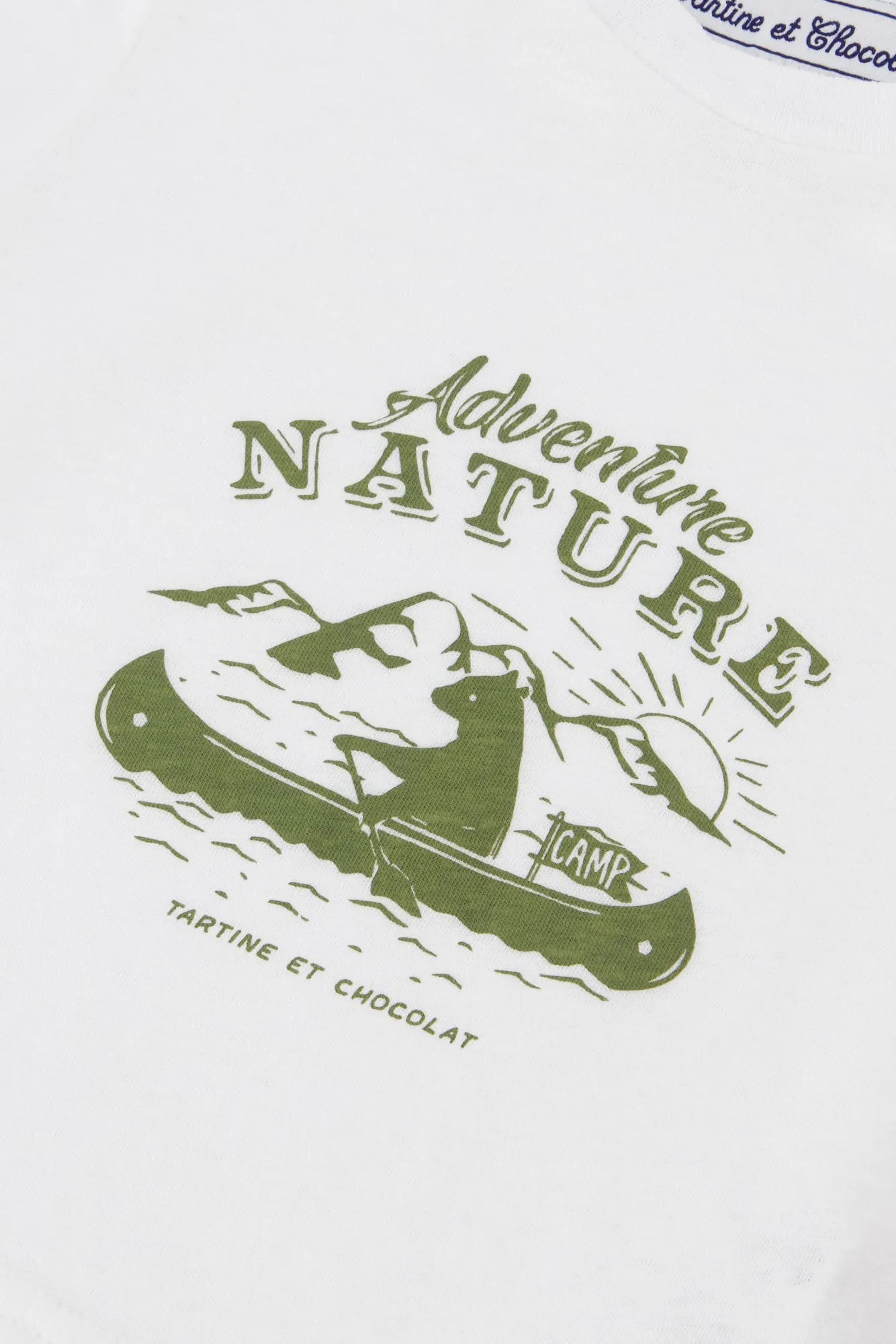 Tartine Et Chocolat Jungen Mädchen BABY EXPLORATEUR EN HERBE T-SHIRT 6 - Weiß