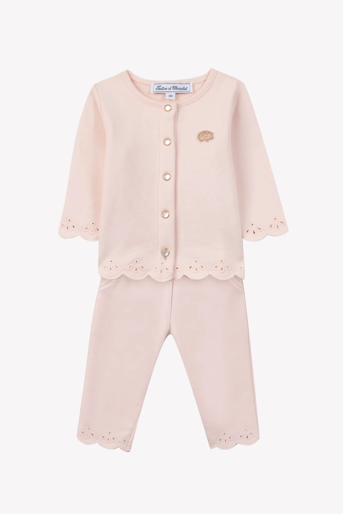 Tartine Et Chocolat Jungen Mädchen BABY JARDIN D'ETE JOGGING 1 - Blassrosa