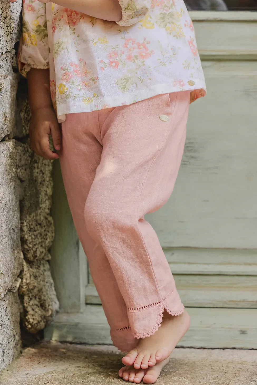 Tartine Et Chocolat Jungen Mädchen BABY JARDIN D'ETE HOSE 4 - Pfingstrose