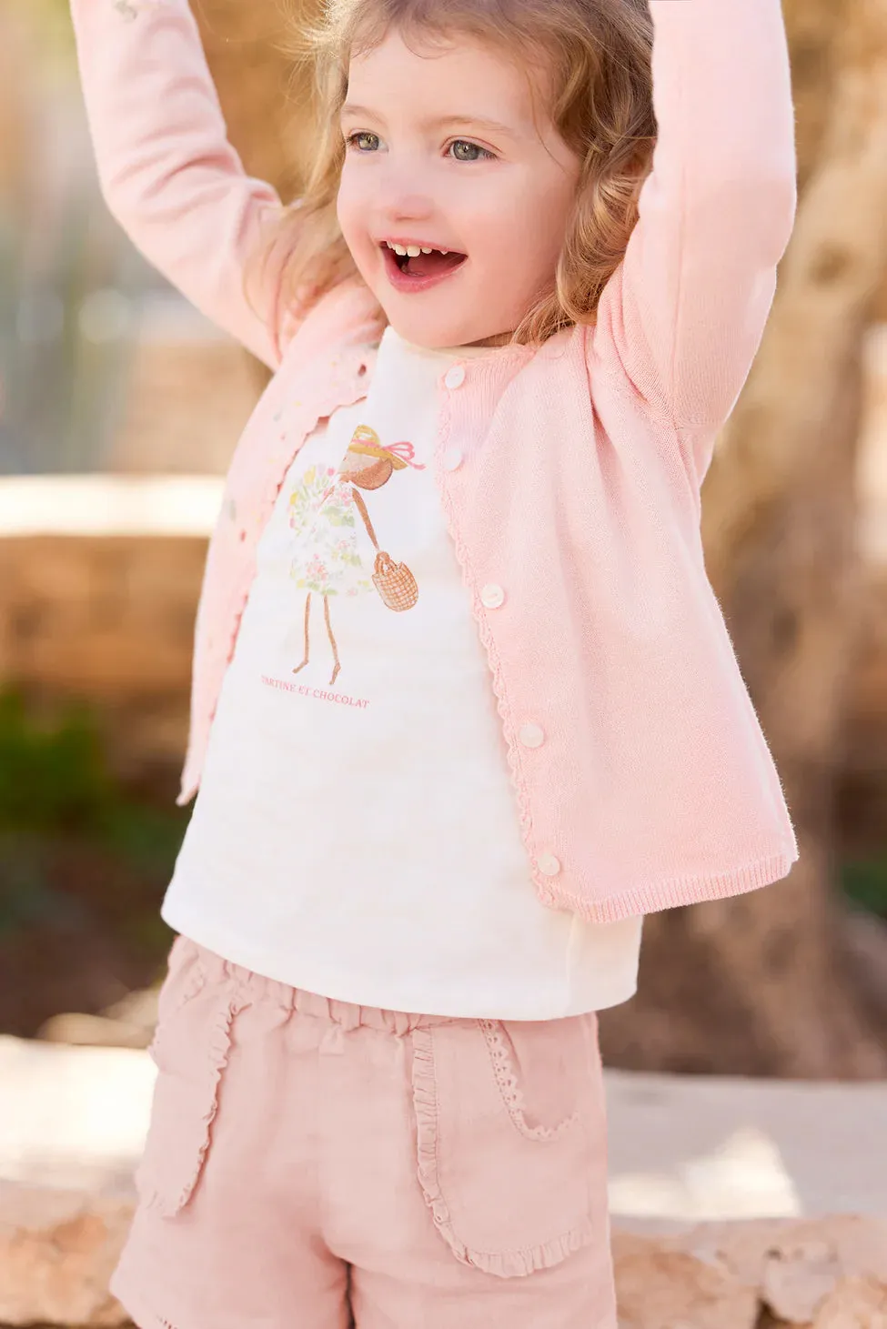 Tartine Et Chocolat Jungen Mädchen BABY JARDIN D'ÉTÉ KURZE HOSE 2 - Pfingstrose