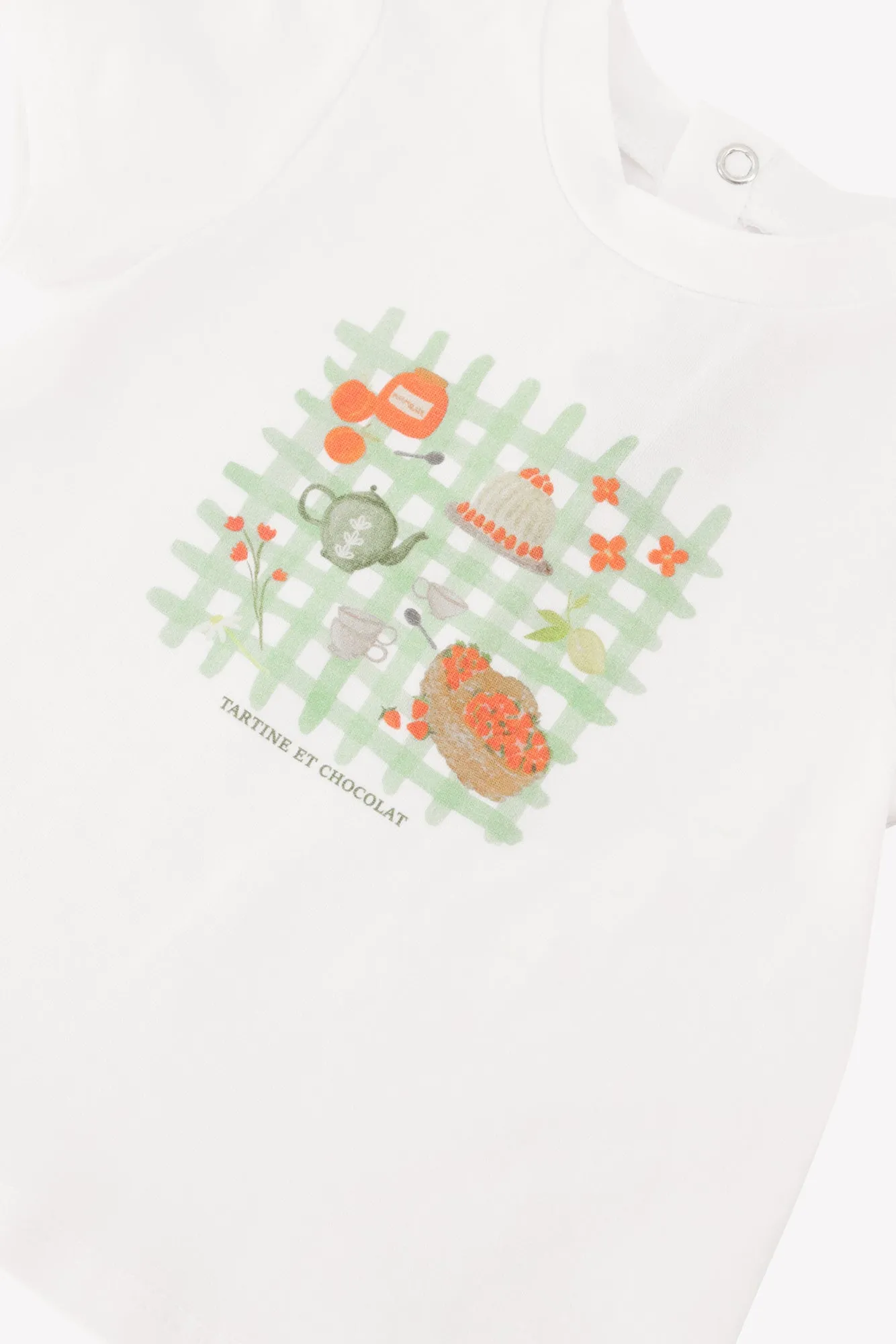 Tartine Et Chocolat Jungen Mädchen BABY PROMENADE BUCOLIQUE T-SHIRT4 - Weiß