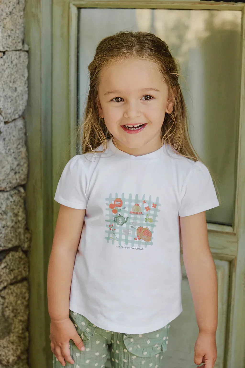 Tartine Et Chocolat Jungen Mädchen BABY PROMENADE BUCOLIQUE T-SHIRT4 - Weiß