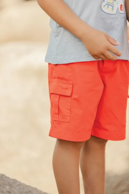 Tartine Et Chocolat Jungen Mädchen CITY AVENTURE SHORT7BIS - Würziges Orange