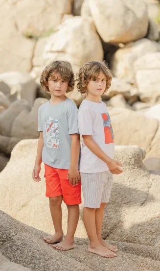 Tartine Et Chocolat Jungen Mädchen CITY AVENTURE SHORT7BIS - Würziges Orange